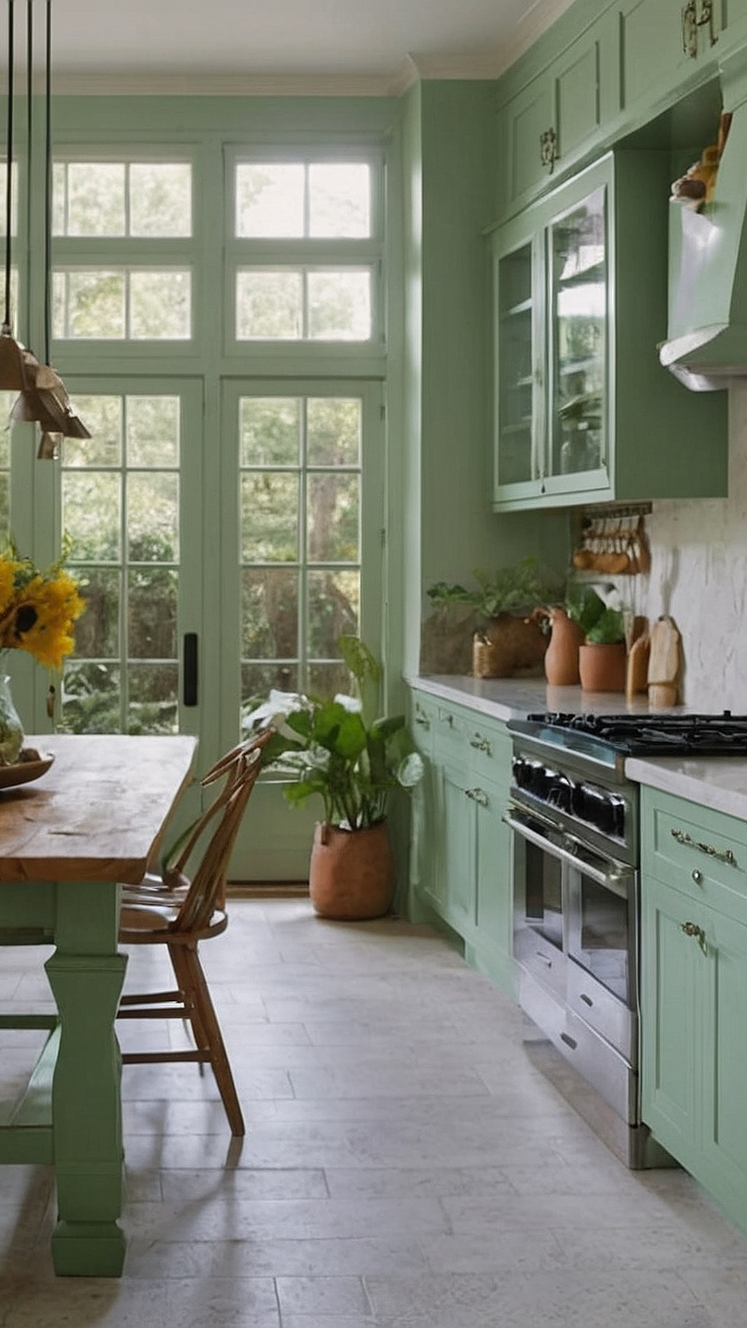 Serene Green Kitchen Haven