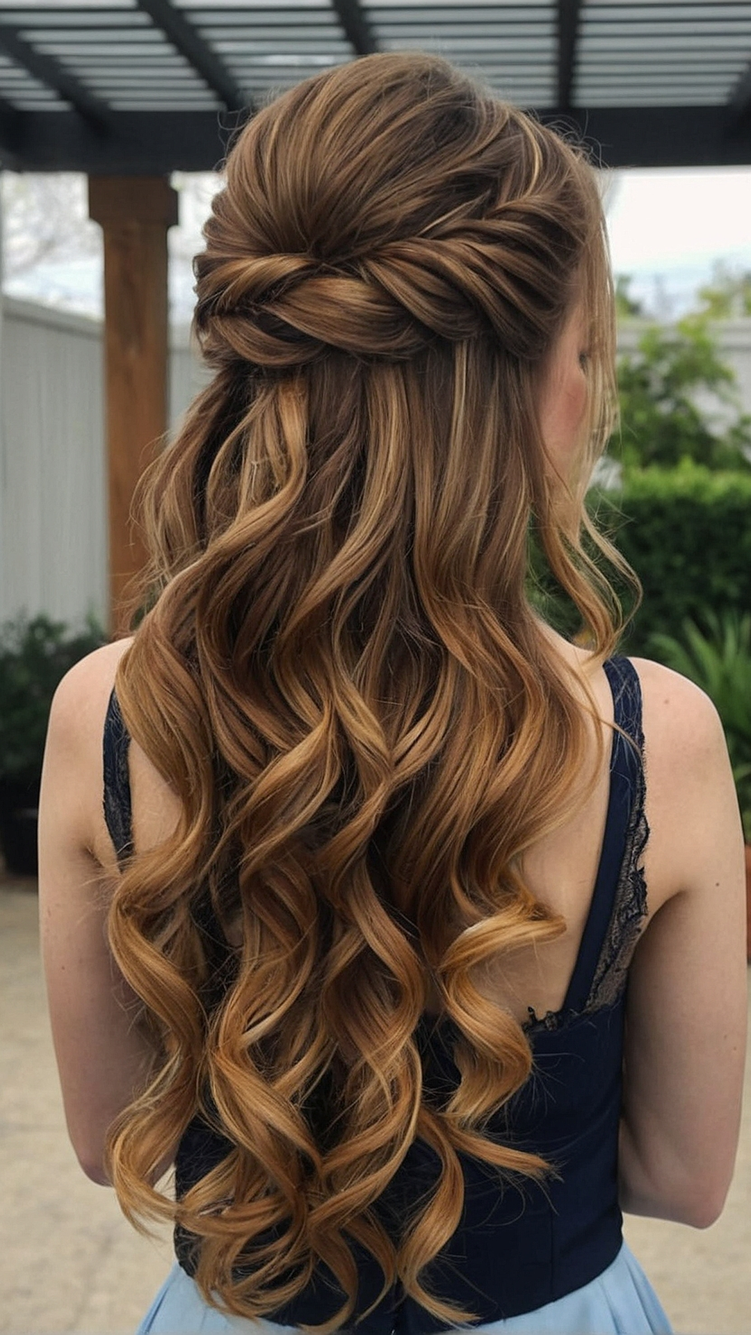 Elegant Side Swept Curls for Prom