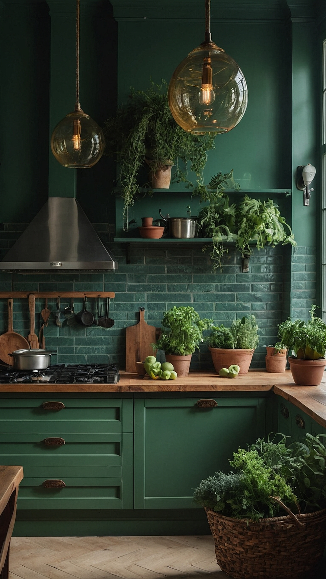 Calm and Cool Green Kitchen Escape