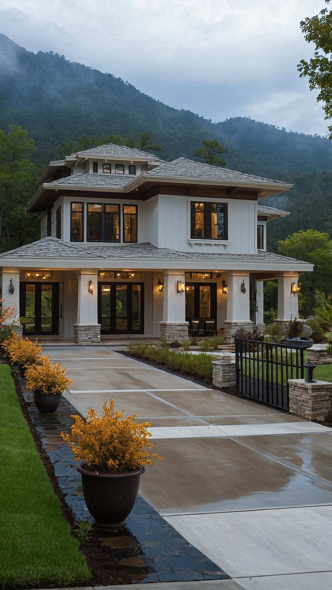 Magical Driveway Entries Through Dreamy Landscaping