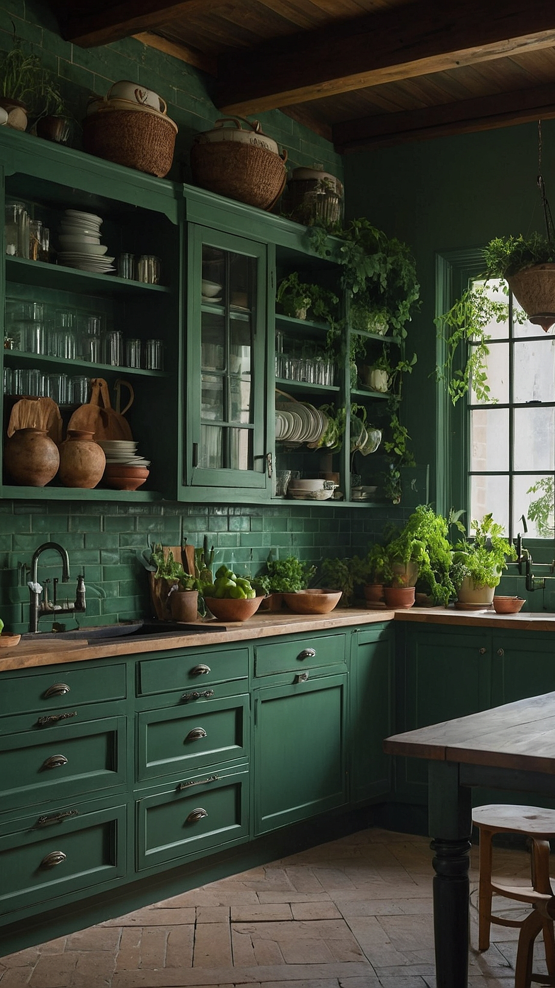 Calm Green Kitchen Oasis