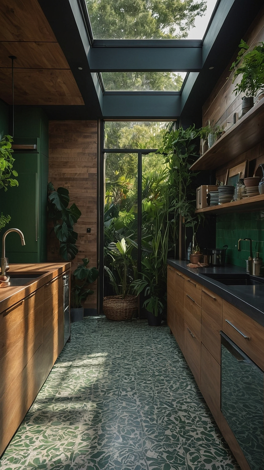 Green Serenity: Kitchen Oasis