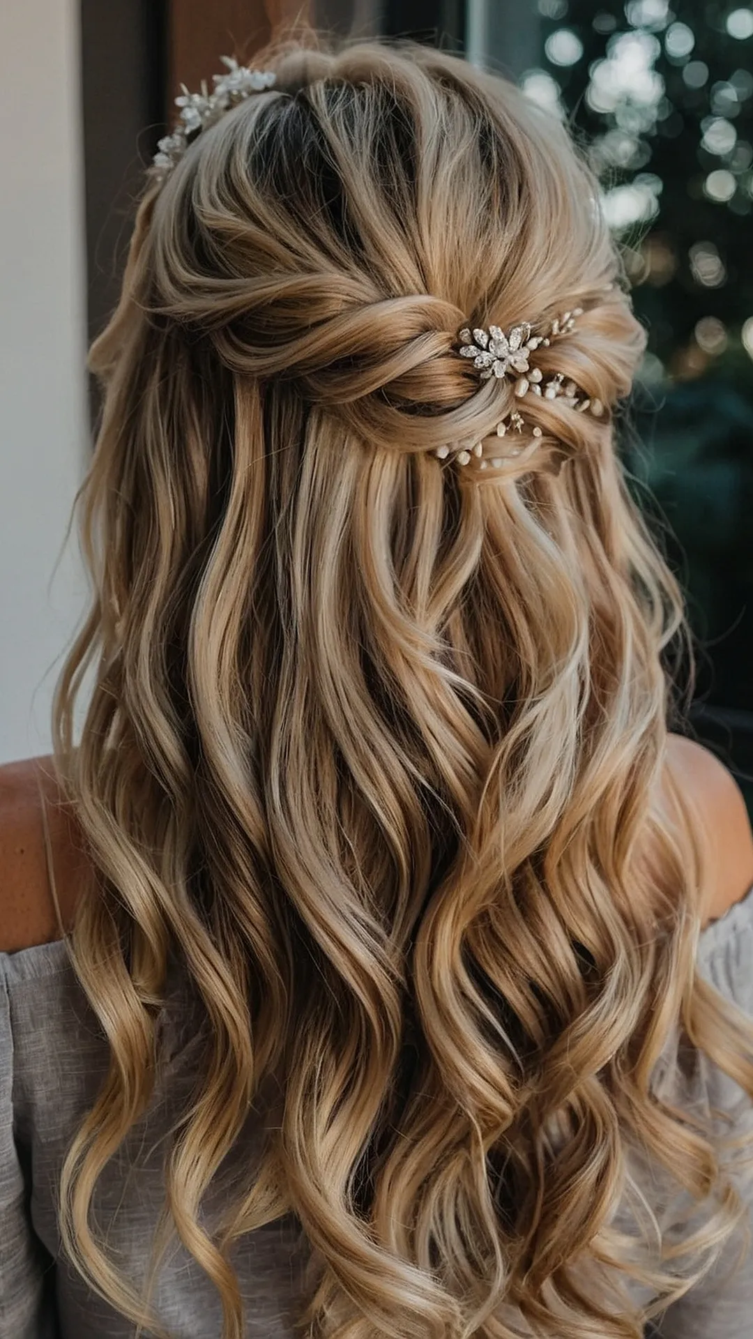 Chic Wedding Hair: Half Updos & Half Down Curls