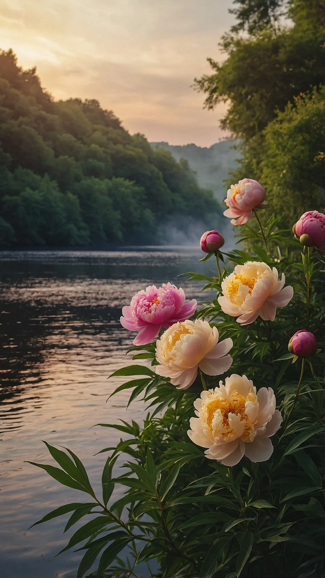 Floral Elegance: Peony-Inspired Wall Designs