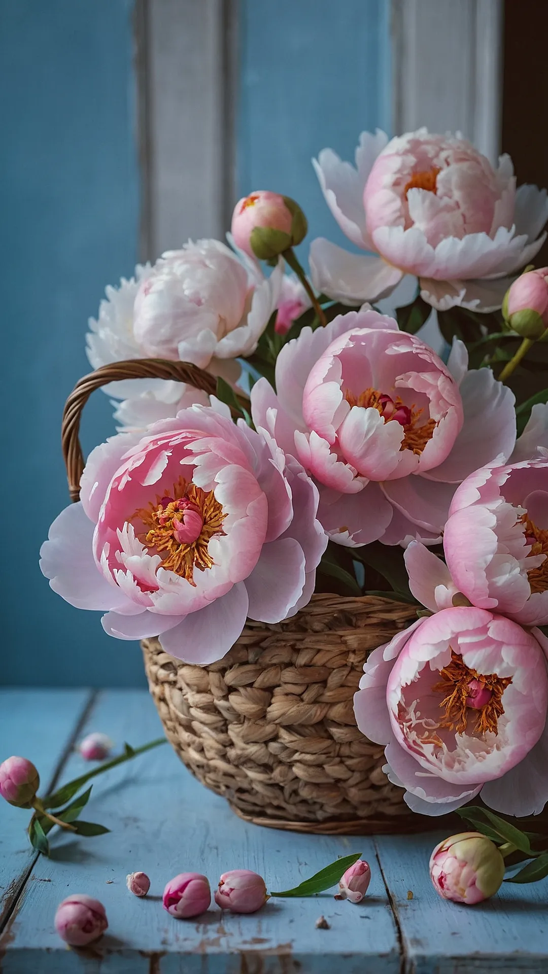 Vivid Petals: Peony Patterns for Walls