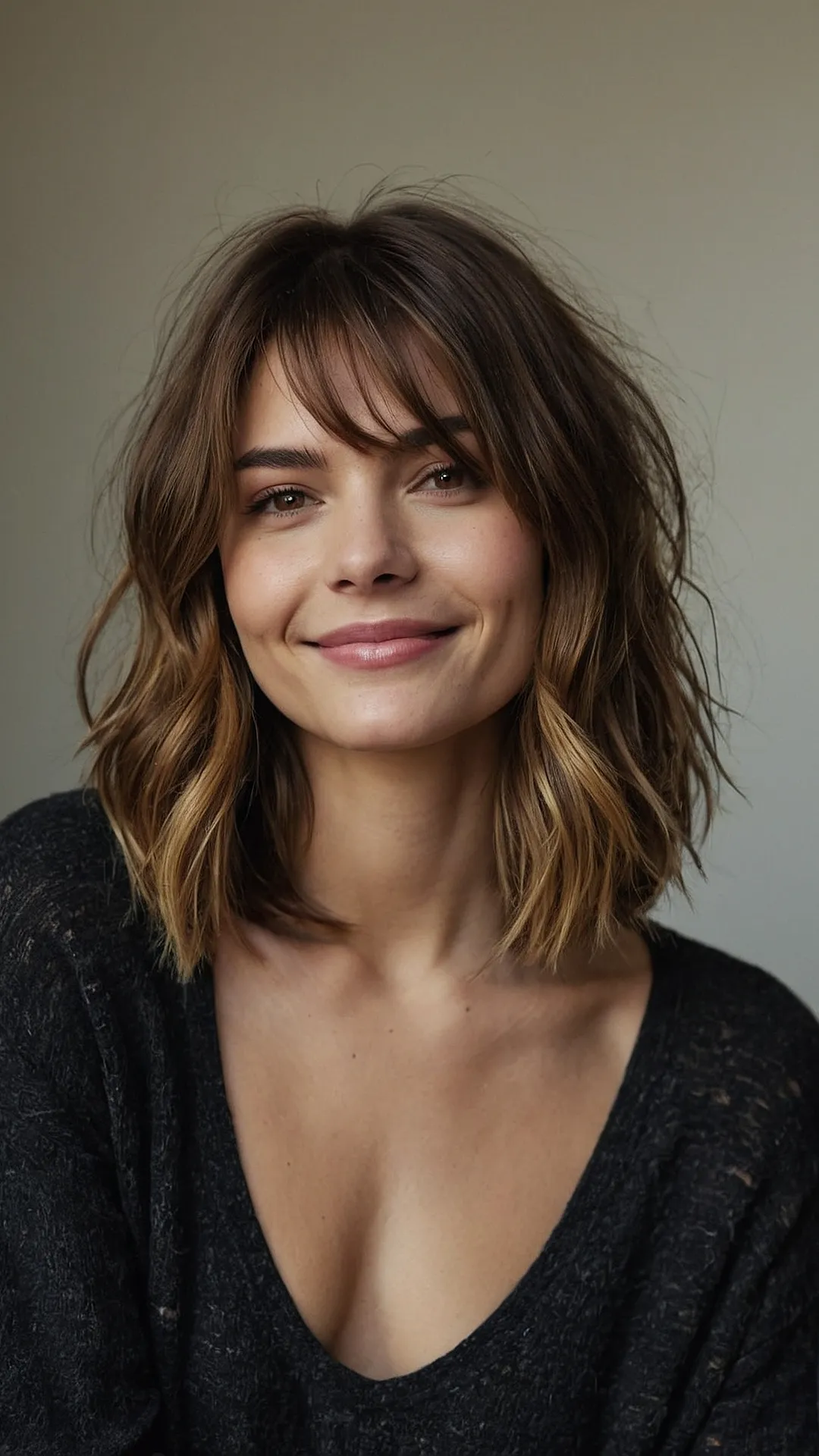 Layered Elegance: Unique Shoulder Length Hairstyle Ideas