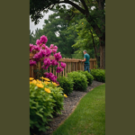 15 Beautiful Green Fence Line Landscaping Ideas for Front Yards