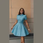 From Day to Night: 15 Stunning Blue Floral Frock Outfit Ideas