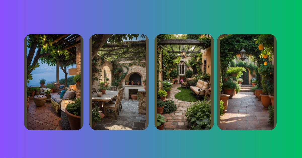 Patio Inlet Add a Touch of Tuscany to Your Outdoor Space: 15 Fabulous Patio Ideas ...