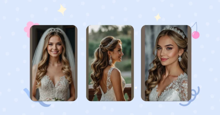 Dazzle and Delight: 18 Unique Bride Hairstyles with Veils and Crowns